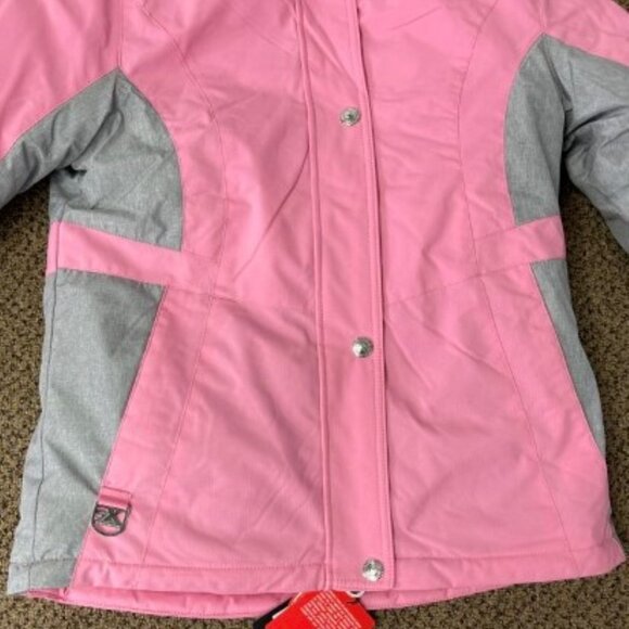 *ZeroXPosur Jacket 3 in 1 System 14/16 Hooded Pink Gray All Season Water Resist - Picture 6 of 12